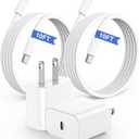 iPhone 16 15 Charger, 20W USB C Fast Charging Block and 10ft Type C to C Cable Cord Long for Apple iPhone 16/16 Pro/15 Plus/15 Pro Max,iPad 12.9/11 inch 4/3/Air/Mini/6Gen/Wall Power Adapter Cube Brick