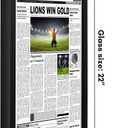 Americanflat 11x22 Newspaper Frame with Polished Plexiglass - Display for Assorted Media Articles - Soho Collection - Gallery Style Deep Molding Picture Frames for Wall Display - Black