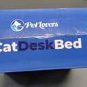 PetLovers Cat Desk Bed - Plush Elevated Desk Bed Attachment with Removable Washable Cushion, 360° Swivel Arm, Secure Clamp - Keeps Your Pet Close While You Work or Play