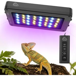 QZQ UVB Light for Reptiles, 24W LED UVA UVB Reptile Lamp with Dimming and 4 Lighting Modes, New Mode 24/7 Timer, Adjustable Brightness, LED Light for Bearded Dragon, Gecko, Tortoise, Lizard