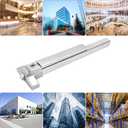 QWORK Door Security Bar, Heavy-Duty Steel Push Bar Emergency Exit Door Device with Fire-Proof Lock and Lever, Push Up Bar, Door Security Devices