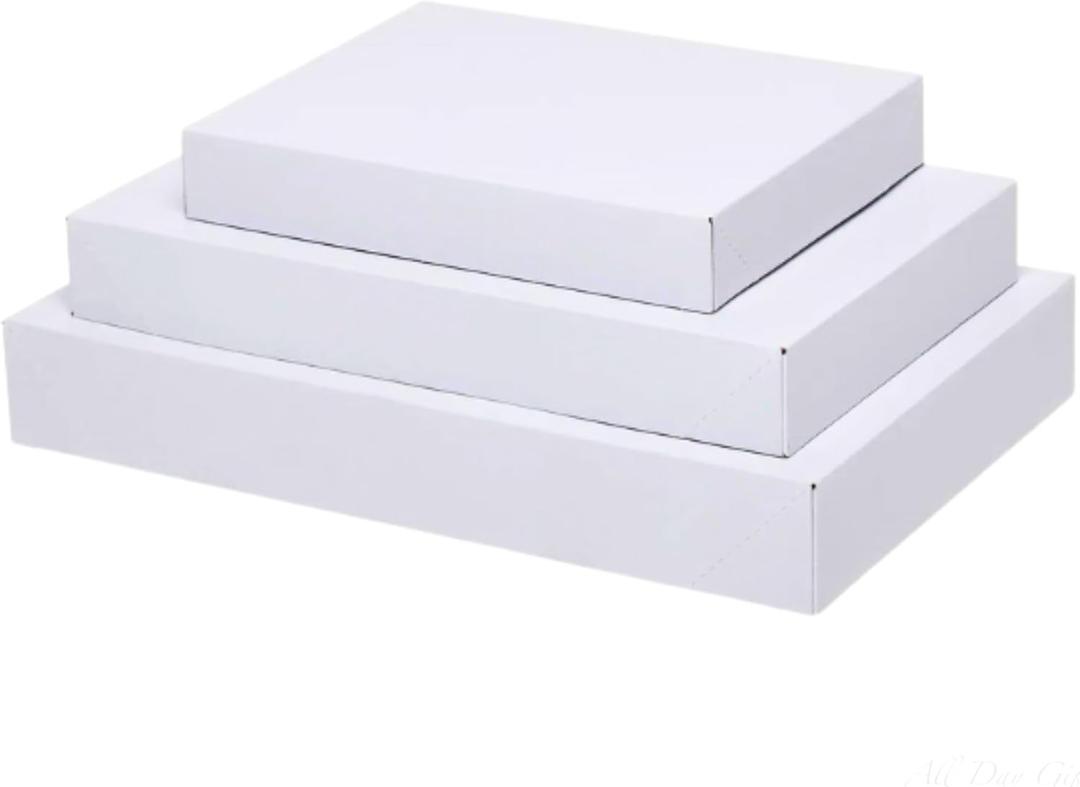 All Day Gifts 12-Pack White Gift Boxes with Lids  Multi-Pack Gift Wrap Boxes for Clothes, Apparel, Christmas and Birthdays, Assorted Sizes (Assortment)