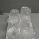 ZENFUN 6 Pack Glass Tulip Sundae Cups, 7 Fl Oz Clear Milkshakes Footed Ice Cream Cups Dessert Bowls Set for Sherbet Trifle, Fruit, Salad, Snack, Cocktail