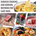 Artestia Cast Iron Fondue Pot Set for Cheese & Chocolate, Fondue Set for 6 with Burner & 6 Forks, Swiss Fondue Pot for Party, Family & Gift, Black