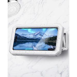 UPRONE Shower Phone Holder Waterproof  480° Rotatable Retractable Adjustable Phone Case for Shower  Bathroom Accessories Wall Mount Phone Holder for iPhone 17/16 Pro Max, S25 Ultra,47" Cellphones