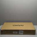 Lkeiyay Wooden 4 Cube Open Bookcase,2 Tier Mid-Century Bookshelf with Legs, Modern Storage Display Cabinet Organizer Bookshelves for Bedroom,Living Room,Office (Rustic Brown)