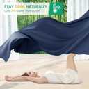 SONORO KATE 100% Viscose Derived from Bamboo_Sheets King Size, Ultra Breathable & Cooling Bed Sheets for Hot Sleepers, Hotel Luxury Silky Bedding Sheets, 16" Deep Pocket - 4PC (Navy Blue,King)