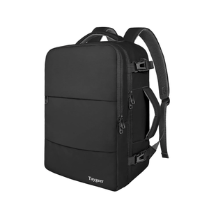 Taygeer Travel Backpack for Men Women, Carry On Backpack with USB Charging Port & Shoe Pouch, TSA 17.3inch Laptop Mochila Flight Approved, Nurse Bag Casual Daypack for Weekender Business Hiking,Black