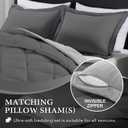 downluxe Full Size Comforter Set - Charcoal and Grey Full Comforter - Soft Bedding Sets for All Seasons -3- Piece Comforter Set Full with 2 Reversible Pillow Shams