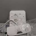 Vaunn Medical Deluxe Spa Shower Chair with Arms and Back, Bath Seat for Seniors, 350 lbs Max Weight, White With Light Gray Arms