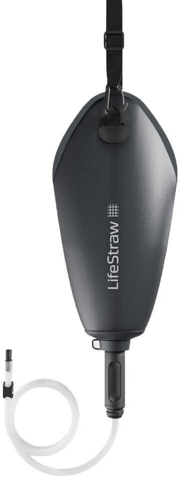 LifeStraw Peak Series - Compact Gravity Water Filter System - 3L for Backpacking, Group Camping, Hiking and Travel, Mountain, Black