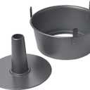 Chicago Metallic Angel Food Cake Pan with Cooling Feet, 2-Piece Nonstick Tube Pan, 9.5 Inch Carbon Steel, Perfect for Pound and Sponge Cakes