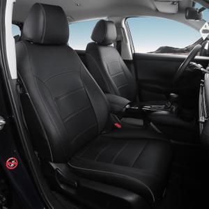 HRV Seat Covers for Honda HRV Sport,EX,EXL,Touring 2019 2020 2021 2022, 1:1 Custom Leather Car Seat Cover Full Set Waterproof - Black