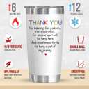 Christmas Thank You Gifts for Women Men - 20 oz Stainless Steel Insulated Coffee Tumbler with Lid - Christmas Inspirational Thank You Appreciation Gifts for Teachers Friends Boss Coworkers