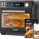 COSORI Smart 12-in-1 Air Fryer Toaster Oven Combo, Airfryer Convection Oven Countertop, Bake, Roast, Reheat, Broiler, Dehydrate, 75 Recipes & 3 Accessories, 26QT, Black-Stainless Steel