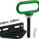 Heavy Duty Zero Turn Mower Trailer Hitch with Bolts 1/8"(3mm) and Strong Magnetic Hitch Pin 1/2'' HoleTrailer Hitch Mount Black (Pack of 1)