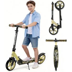 FREEDARE Foldable Kick Scooter for Ages 8+ Kid & Teens, Adults, Multi-Color | Kids Kick Scooter with 2 Big 8-inch Sturdy Wheels and 4-Level Adjustable Handlebar, Lightweight, Max Load 220 LBS