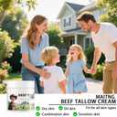 2 x Tallow Honey Balm - Grass-Fed Tallow Facial Moisturizer with Wild Honey, Organic Skincare for Dry and Sensitive Skin - 120ml