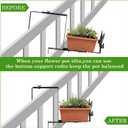 Chumia 4 Pcs Window Box Brackets Adjustable Planter Box Brackets for Railing with Hummingbird Heavy Duty Iron No Drill Flower Pot Holders for Outdoor Fence Balconie Patio Garden