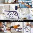 OOK 360 Spin Magnetic Stand for iPhone 13 Case, Fit for Magsafe, Slim Translucent Matte Military Grade Shockproof Phone Case with Rotatable Kickstand, Purple