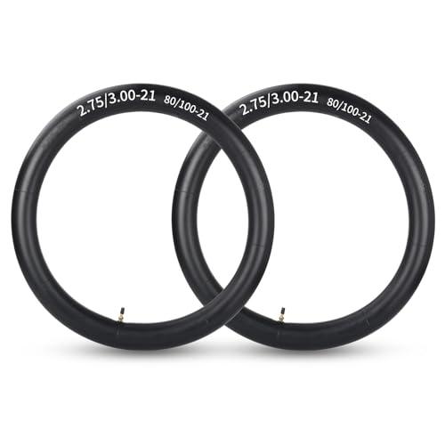 GICOOL 2.75/3.00-21” (80/100-21) Motorcycle Replacement Inner Tubes, 2 Pack with TR4 Valve Stem, Fits for Dirt Bike, Pit Bike and More