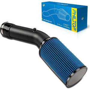 PHILTOP 4" Cold Air Intake Kit System Compatible with Ford F250 F350 Super Duty 1999.5 2000 2001 2002 V8 7.3L, Excursion 2000-2002 V8 7.3L, High Performance, Blue