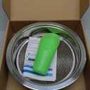 Heavy Duty Stainless Steel Garden Soil Sifter Compost Screen - 3 Sizes (Fine/Medium/Coarse Mesh) for Sifting Compost,Dirt,Rocks,Rotary Tool&Compatible, Home Garden Sieve for Gardening & Landscaping (Light Silver)