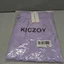 Women Flowy Pants Drawstring Waist Wide Leg Palazzo Beach Pants Loose Fit with Pockets, Purple,  Size L