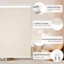 ChrisDowa Cordless Blackout Roller Shades for Windows, Thermal Insulated UV Protection Pull Down Shades, Total Blackout Window Blinds for Home, Office, Bedroom, Door (33" W x 72" H, Beige)