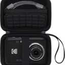 Canboc Carrying Case for Kodak PIXPRO FZ55/ FZ45 16MP Digital Camera, FZ45 Video Vlogging Camera Bag, Mesh Pocket fit Cable, SD Card, Black (Case Only)