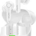 EarFun Air Pro 4+ Adaptive Noise Cancelling Wireless Earbuds, Qualcomm aptX Lossless, Dual Drivers, Translation Earbuds, Snapdragon Sound, 6 Mics AI Clear Call, Hi-Res Sound, Bluetooth 6.0, 54H, White