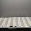 LEEVAN Outdoor Porch Rug 24"x51", Washable Front Door Mat, Spring Plaid Welcome Mat Outside Entrance, Blue and White Striped Outdoor Entryway Rug, Farmhouse Buffalo Porch Layered Doormats Entry