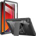 Soke Case for Samsung Galaxy Tab A9 Plus 2023, with Built-in Screen Protector and Kickstand, Rugged Full Body Protective Cover for Galaxy Tab A9+ 11 Inch Tablet [SM-X210/X216/X218],Black