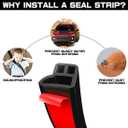 66FT Universal Car Weather Stripping, Self-Adhesive Door Rubber Seal Strip, Auto Engine & Window Noise Insulation (47/100" x 2/5")