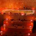 Honoson 36 Pack 1.6" Flameless Led Floating Candles Waterproof Tealights Battery Operated Flickering Floating Candles for Wedding Centerpieces Pool Bath Party Anniversary Spa Home Decor(Red Light)