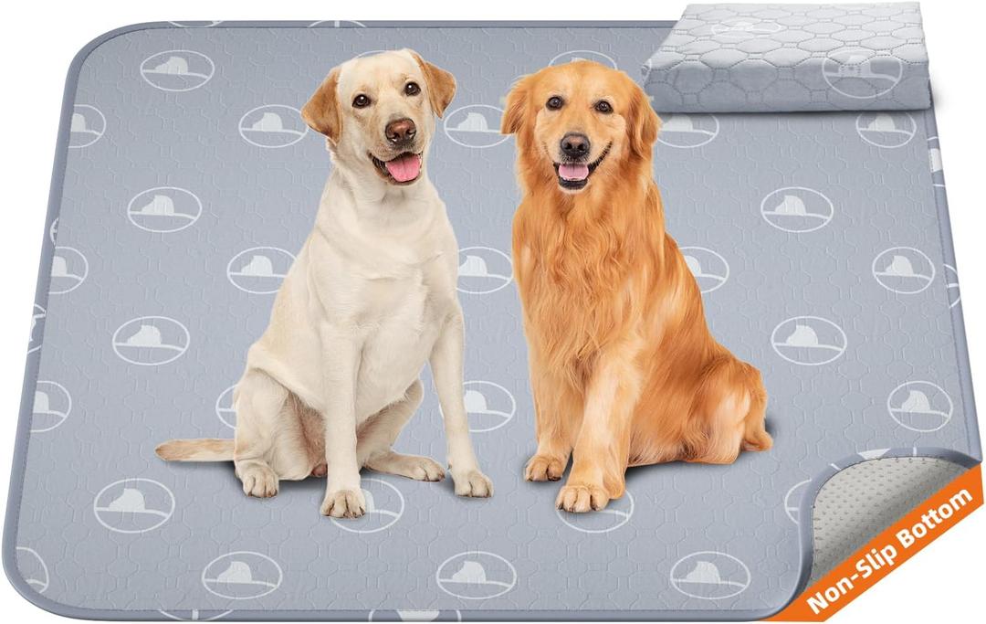 Washable Pee Pads for Dogs 1 Pack, 36" x 36" Reusable Pee Pads for Dogs, Super Absorbent Pet Training Pads, Reusable Puppy Pads for Non-Slip, Designed for Dog Pen, Whelping Pad, Potty TrainingGrey
