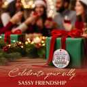 3 x Friendship Christmas Ornament, Christmas Funny Gifts for Friends Women, Men, Bestie Ceramic Ornaments for Xmas Decorations, Friends Ornament for Hanging Decor