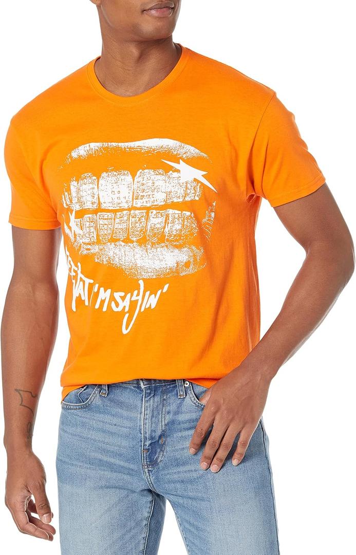 Moneybagg Yo Unisex-Adult Standard Mural Tee, Orange, Small