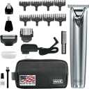 Wahl USA Stainless Steel Lithium Ion 2.0+ Beard Trimmer for Men - Electric Shaver & Nose Ear Trimmer - Rechargeable All in One Men's Grooming Kit - Model 9864SS 