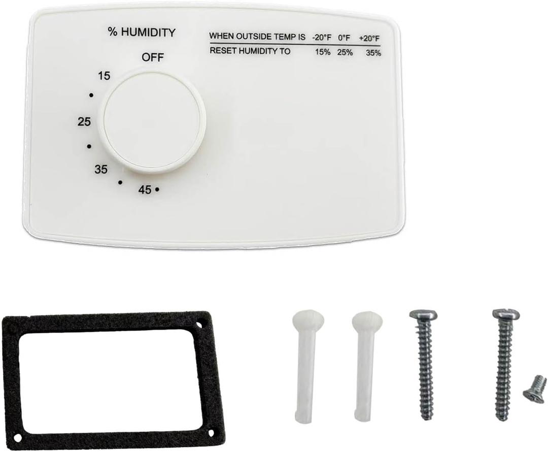 4655 Manual Digital Humidifier 24V AC Control Switch Replacement for Whole House Humidifier and Wall Mounted or Pipe Humidifier White