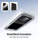 SMARTDEVIL Screen Protector for iPhone 15 Pro (3-Pack), HD Clear 9H Aluminosilicate Tempered Glass, SmartPull Box Dust & Bubble-Free Installation, Case-Ready Fit