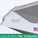 Mead #10 Envelopes, Letter Size, 4-1/8" x 9-1/2", Security Printed Lining for Privacy, Gummed Closure, Windowless, White All-Purpose for Home & Office Mail, 40 Count (75214)