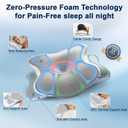 Sleep Apnea Pillow with Neck Pain & Snoring Relief -Orthopedic Cervical Pillow, Ergonomic Contour Memory Foam for Side, Back,Stomach Sleepers, Medium Firm (GreyWhite, Queen Size)
