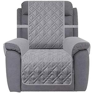 Ameritex Waterproof Nonslip Recliner Cover Stay in Place, Dog Chair Cover Furniture Protector, Ideal Recliner Slipcovers for Pets and Kids (23", Light Grey)