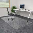 Extra Large Office Chair Mat for Carpet, 46" x 96" Clear Desk Chair Mat for Low Pile Carpeted Floors- Easy Glide Plastic Floor Mat for Office Chair on Carpet