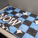 6 7 Birthday Party Decoration Blue Checkered I was 6 Now I'm 7 Photo Booth Backdrop Boy School Classroom Background Banner Wall Decor (Blue Checkered, 3.65.9ft)