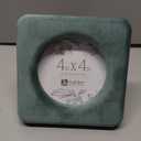 Malden International Designs 4x4 Seafoam Green Velvet Rounded Picture Frame