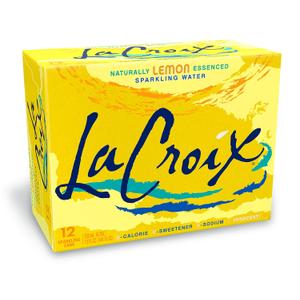 La Croix, Water Sparkling Lemon, 12 Fl Oz, 12 Pack