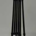 6Pcs Tension Rod, Goowin Tension Rods for Windows, No Drilling Rustproof Spring Adjustable Tension Curtain Rod for Doors, Windows, Wardrobe Bars, Drying Support Rods (Black, 10-15.7 inch) (10-15.7 inch-6 Pcs)