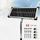 FM123 10 Watt Solar Panel Kit Fit for Mighty Mule Automatic Gate Openers, 12V Portable Solar Panel Battery Charger Replacement for FM200 FM350 FM500 FM502 FM700 MM260 MM271 MM360 MM560 MM571W